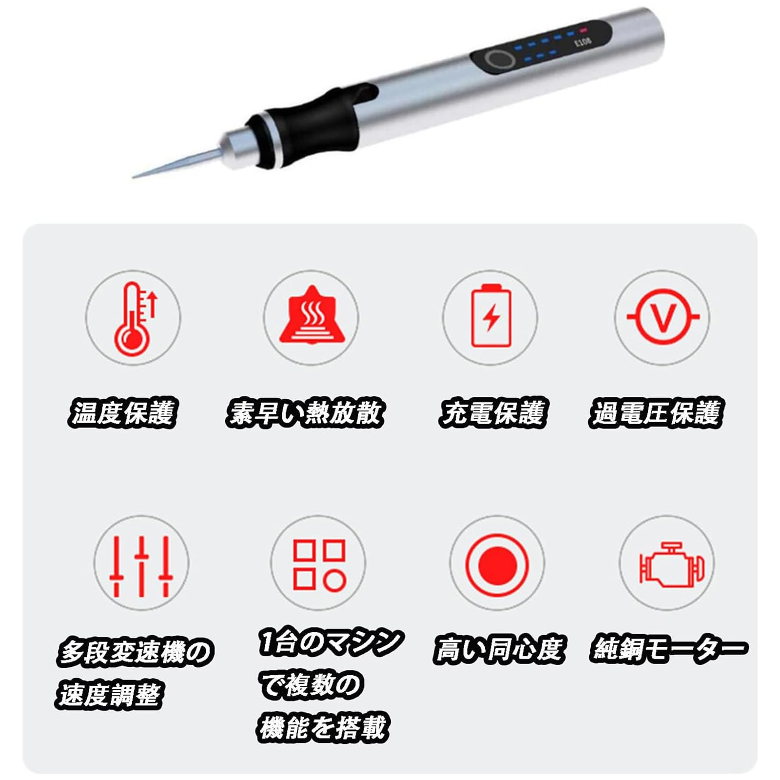 Amazon.co.jp: ミニルーター 電動リューター 工具 USB充電式 3段変速